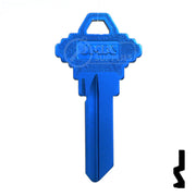 Uncut Aluminum Key Blank | Schlage SC1 | Navy Blue Residential-Commercial Key JMA USA
