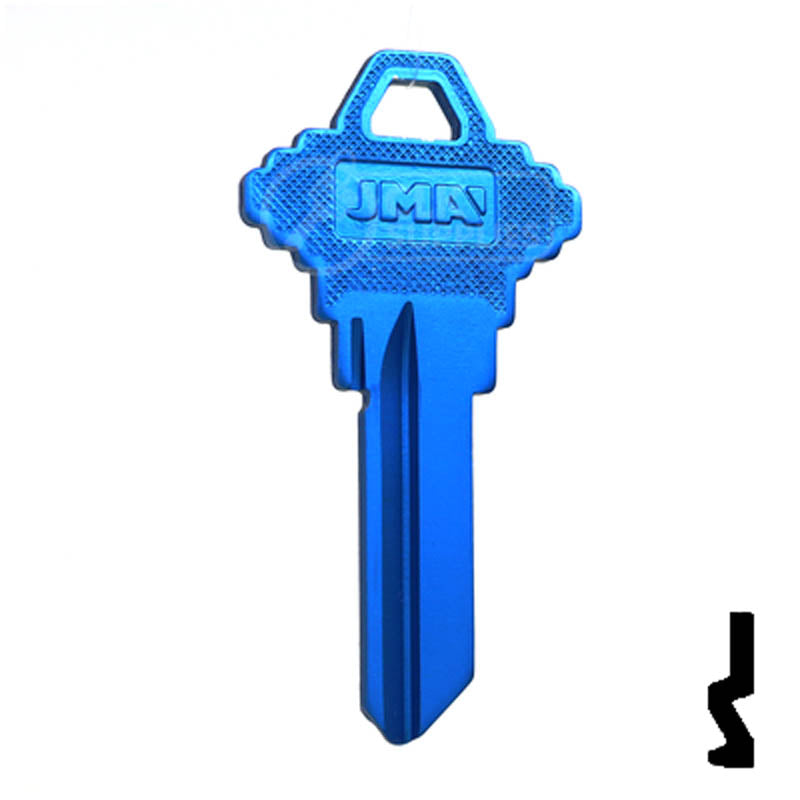 Uncut Aluminum Key Blank | Schlage SC1 | Navy Blue Residential-Commercial Key JMA USA