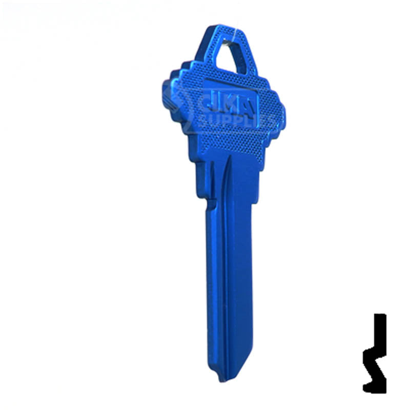 Uncut Aluminum Key Blank | Schlage SC1 | Navy Blue Residential-Commercial Key JMA USA