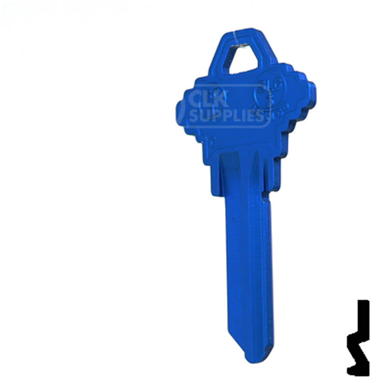 Uncut Aluminum Key Blank | Schlage SC1 | Navy Blue Residential-Commercial Key JMA USA