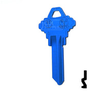 Uncut Aluminum Key Blank | Schlage SC1 | Navy Blue Residential-Commercial Key JMA USA