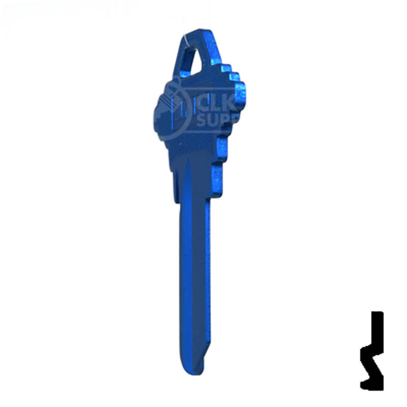Uncut Aluminum Key Blank | Schlage SC1 | Navy Blue Residential-Commercial Key JMA USA