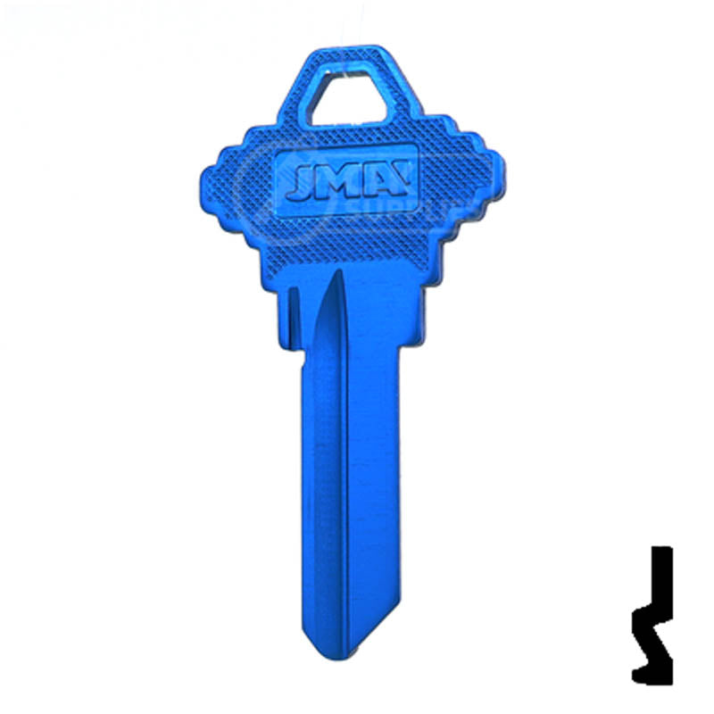 Uncut Aluminum Key Blank | Schlage SC1 | Navy Blue Residential-Commercial Key JMA USA