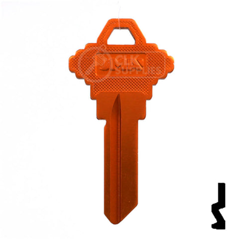 Uncut Aluminum Key Blank | Schlage SC1 | Orange Residential-Commercial Key JMA USA