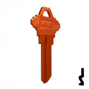 Uncut Aluminum Key Blank | Schlage SC1 | Orange Residential-Commercial Key JMA USA