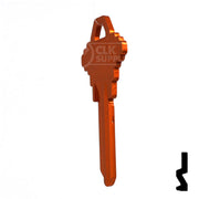 Uncut Aluminum Key Blank | Schlage SC1 | Orange Residential-Commercial Key JMA USA