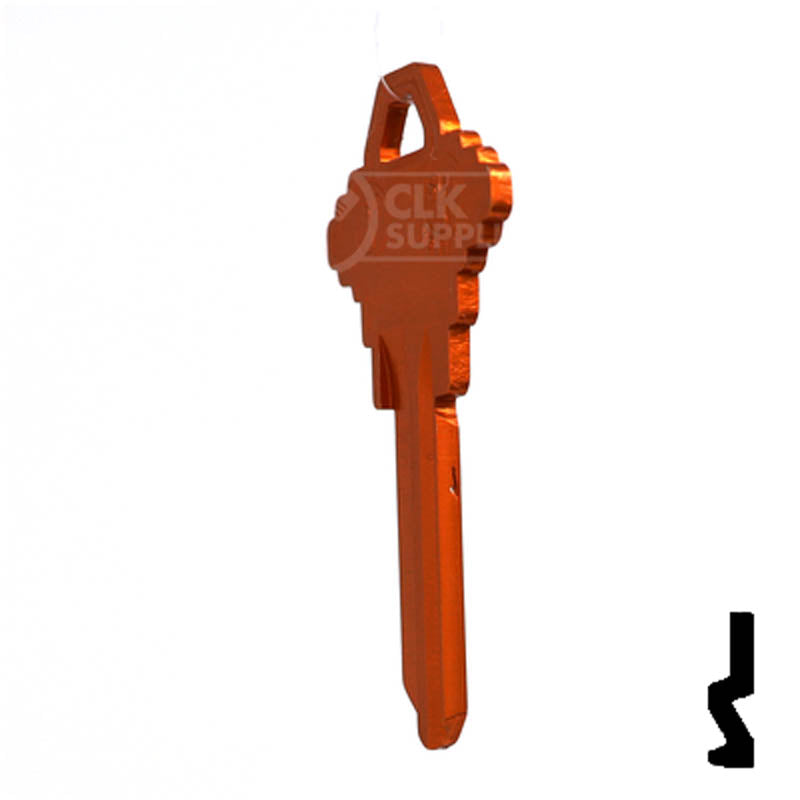 Uncut Aluminum Key Blank | Schlage SC1 | Orange Residential-Commercial Key JMA USA
