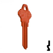 Uncut Aluminum Key Blank | Schlage SC1 | Orange Residential-Commercial Key JMA USA