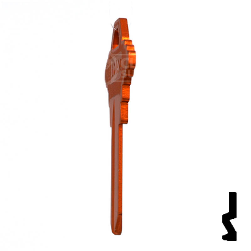 Uncut Aluminum Key Blank | Schlage SC1 | Orange Residential-Commercial Key JMA USA