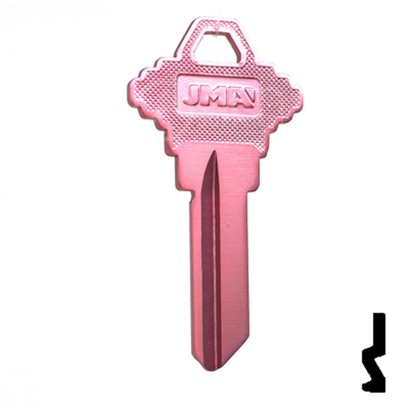 Uncut Aluminum Key Blank | Schlage SC1 | Pink Residential-Commercial Key JMA USA