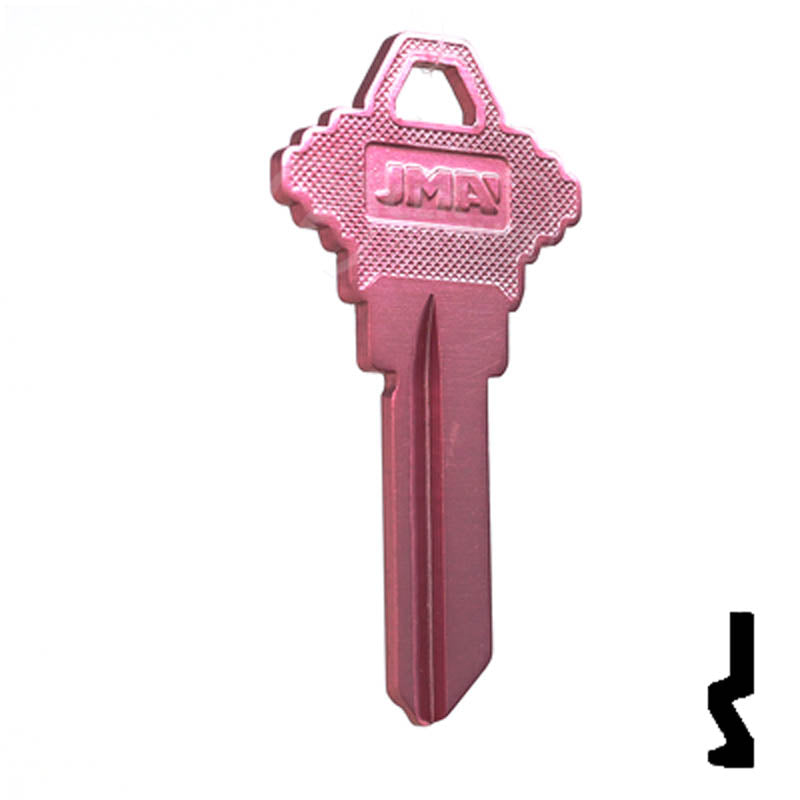 Uncut Aluminum Key Blank | Schlage SC1 | Pink Residential-Commercial Key JMA USA