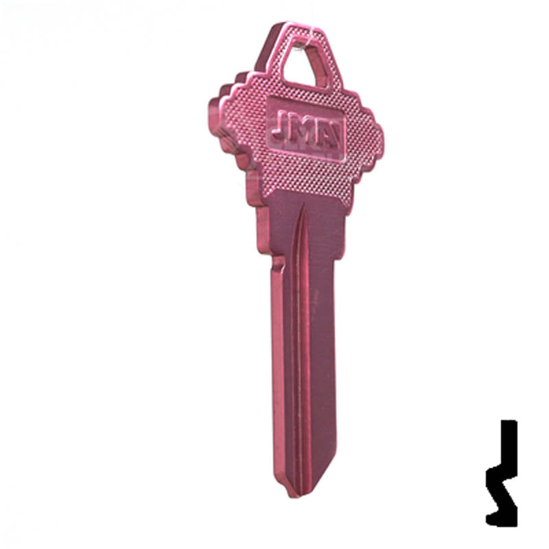 Uncut Aluminum Key Blank | Schlage SC1 | Pink Residential-Commercial Key JMA USA