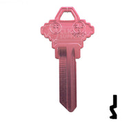 Uncut Aluminum Key Blank | Schlage SC1 | Pink Residential-Commercial Key JMA USA