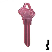 Uncut Aluminum Key Blank | Schlage SC1 | Pink Residential-Commercial Key JMA USA