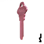 Uncut Aluminum Key Blank | Schlage SC1 | Pink Residential-Commercial Key JMA USA
