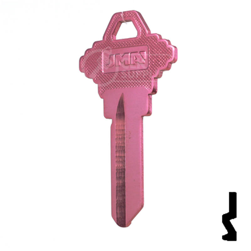 Uncut Aluminum Key Blank | Schlage SC1 | Pink Residential-Commercial Key JMA USA