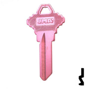 Uncut Aluminum Key Blank | Schlage SC1 | Pink Residential-Commercial Key JMA USA