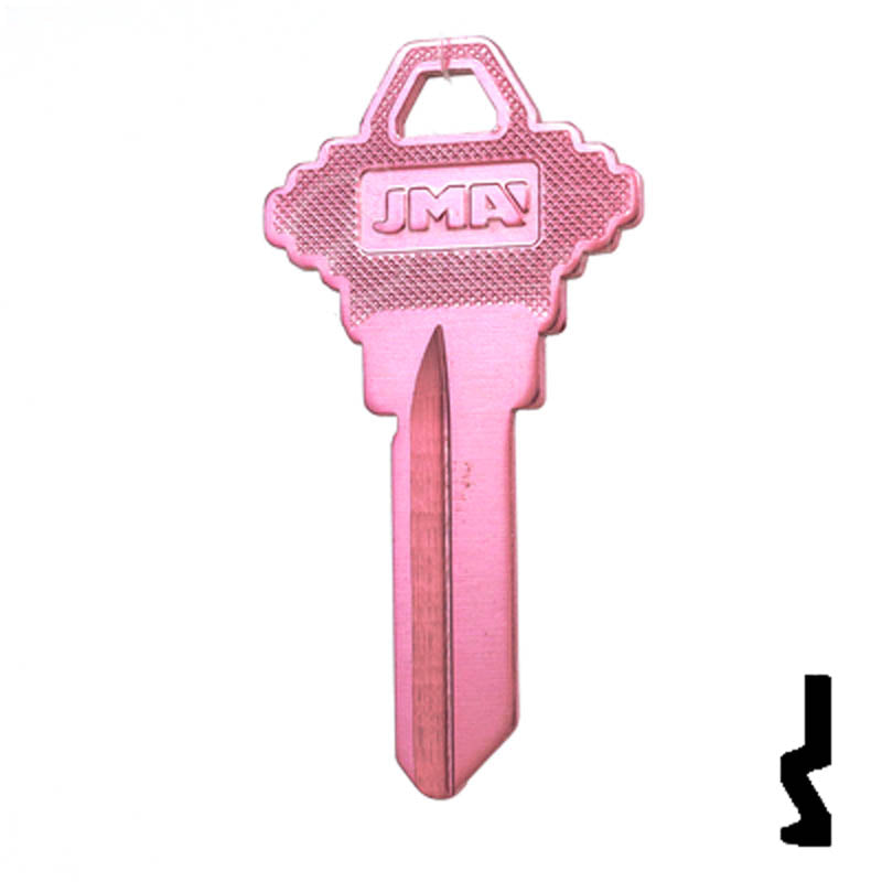 Uncut Aluminum Key Blank | Schlage SC1 | Pink Residential-Commercial Key JMA USA