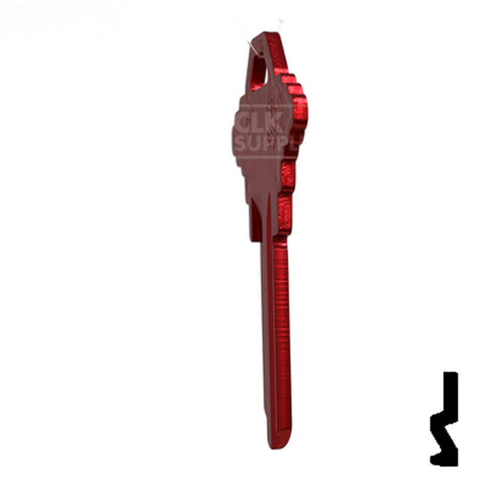 Uncut Aluminum Key Blank | Schlage SC1 | Red Residential-Commercial Key JMA USA