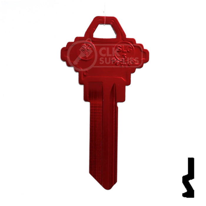 Uncut Aluminum Key Blank | Schlage SC1 | Red Residential-Commercial Key JMA USA