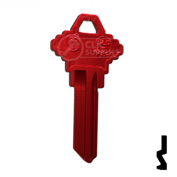 Uncut Aluminum Key Blank | Schlage SC1 | Red Residential-Commercial Key JMA USA