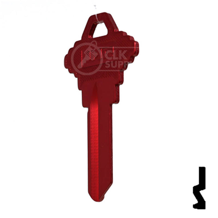 Uncut Aluminum Key Blank | Schlage SC1 | Red Residential-Commercial Key JMA USA