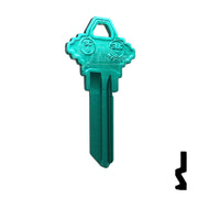 Uncut Aluminum Key Blank | Schlage SC1 | Turquoise Residential-Commercial Key JMA USA