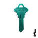 Uncut Aluminum Key Blank | Schlage SC1 | Turquoise Residential-Commercial Key JMA USA