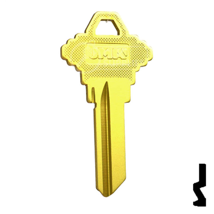 Uncut Aluminum Key Blank | Schlage SC1 | Yellow Residential-Commercial Key JMA USA