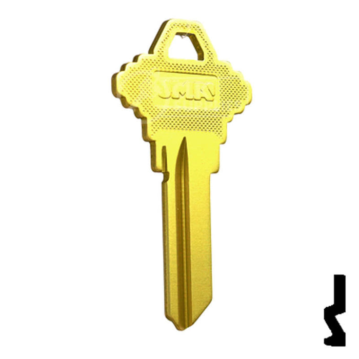 Uncut Aluminum Key Blank | Schlage SC1 | Yellow Residential-Commercial Key JMA USA