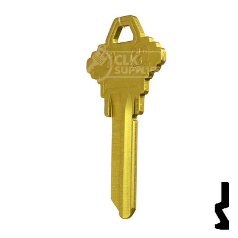 Uncut Aluminum Key Blank | Schlage SC1 | Yellow Residential-Commercial Key JMA USA