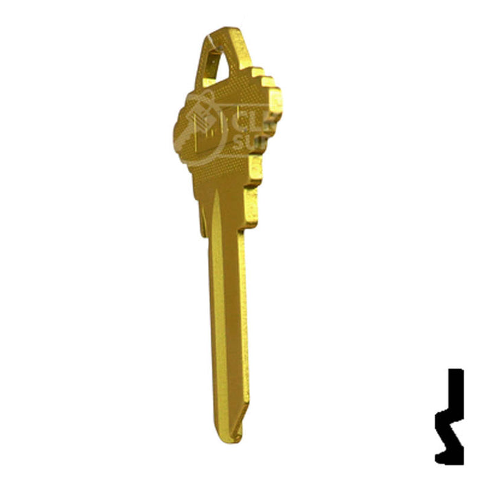 Uncut Aluminum Key Blank | Schlage SC1 | Yellow Residential-Commercial Key JMA USA