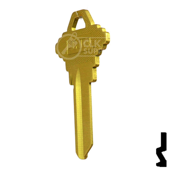 Uncut Aluminum Key Blank | Schlage SC1 | Yellow Residential-Commercial Key JMA USA