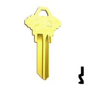 Uncut Aluminum Key Blank | Schlage SC1 | Yellow Residential-Commercial Key JMA USA