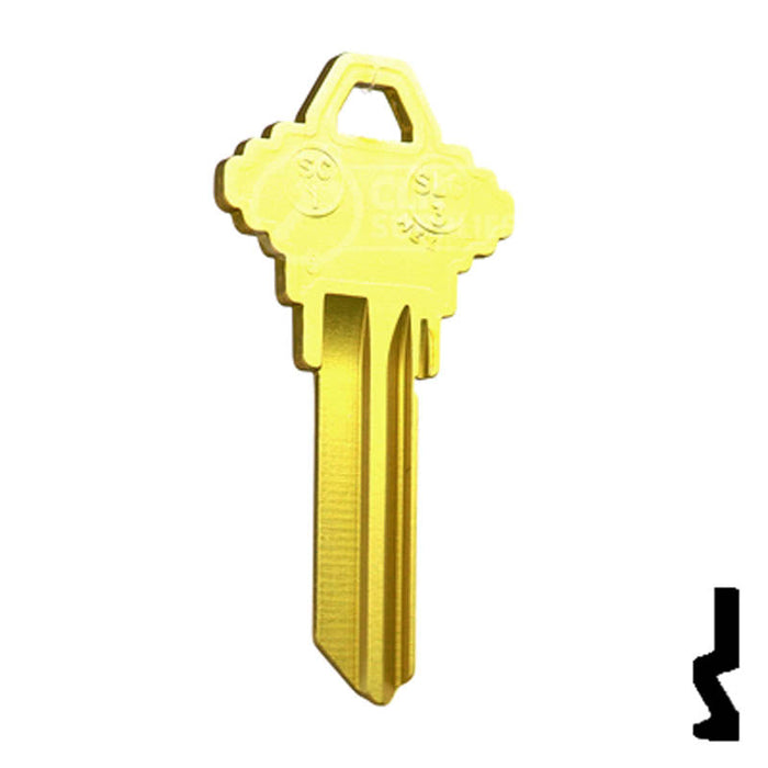 Uncut Aluminum Key Blank | Schlage SC1 | Yellow Residential-Commercial Key JMA USA