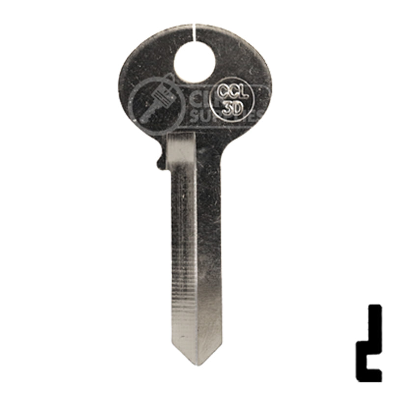 Uncut Cabinet Lock Key Blank | Corbin Russwin | CCL-3D Residential-Commercial Key JMA USA