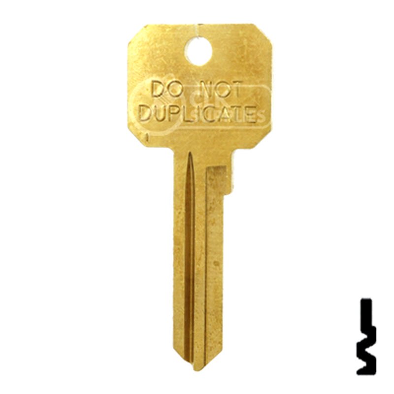Uncut DND Key Blank | Corbin Russwin | CO88 Residential-Commercial Key Ilco