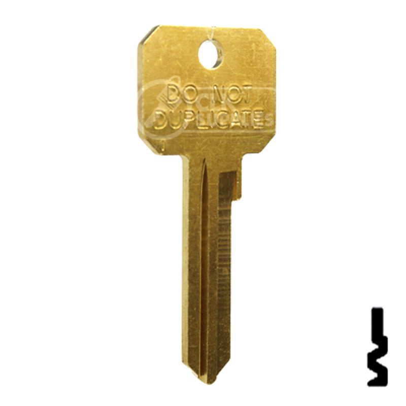 Uncut DND Key Blank | Corbin Russwin | CO88 Residential-Commercial Key Ilco