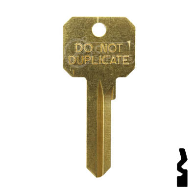 Uncut DND Key Blank | Corbin Russwin | RU45, 1011D1 Residential-Commercial Key Ilco