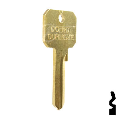 Uncut DND Key Blank | Corbin Russwin | RU45, 1011D1 Residential-Commercial Key Ilco