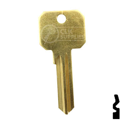 Uncut DND Key Blank | Corbin Russwin | RU45, 1011D1 Residential-Commercial Key Ilco