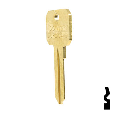 Uncut DND Key Blank | Corbin Russwin | RU45, 1011D1 Residential-Commercial Key Ilco