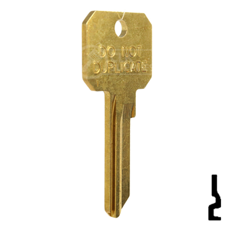 Uncut DND Key Blank | Dexter | DE6-DND, D1054K Residential-Commercial Key Ilco