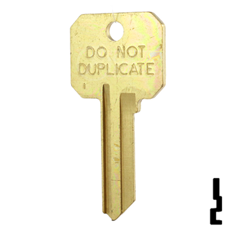 Uncut DND Key Blank | Weslock | WK2-DND, 1175N Residential-Commercial Key Ilco