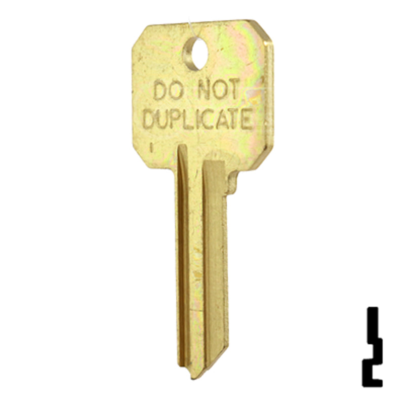 Uncut DND Key Blank | Weslock | WK2-DND, 1175N Residential-Commercial Key Ilco
