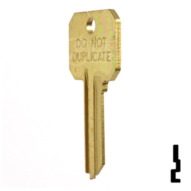 Uncut DND Key Blank | Weslock | WK2-DND, 1175N Residential-Commercial Key Ilco
