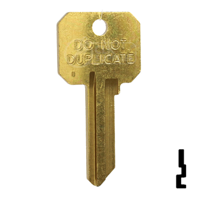 Uncut DND Key Blank | Weslock | WK2-DND, 1175N Residential-Commercial Key Ilco