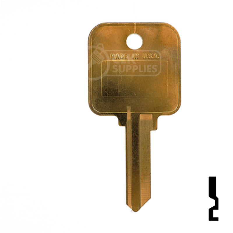 Uncut Hotel Head Key Blank | Weiser | WR3, WR5 Residential-Commercial Key Ilco