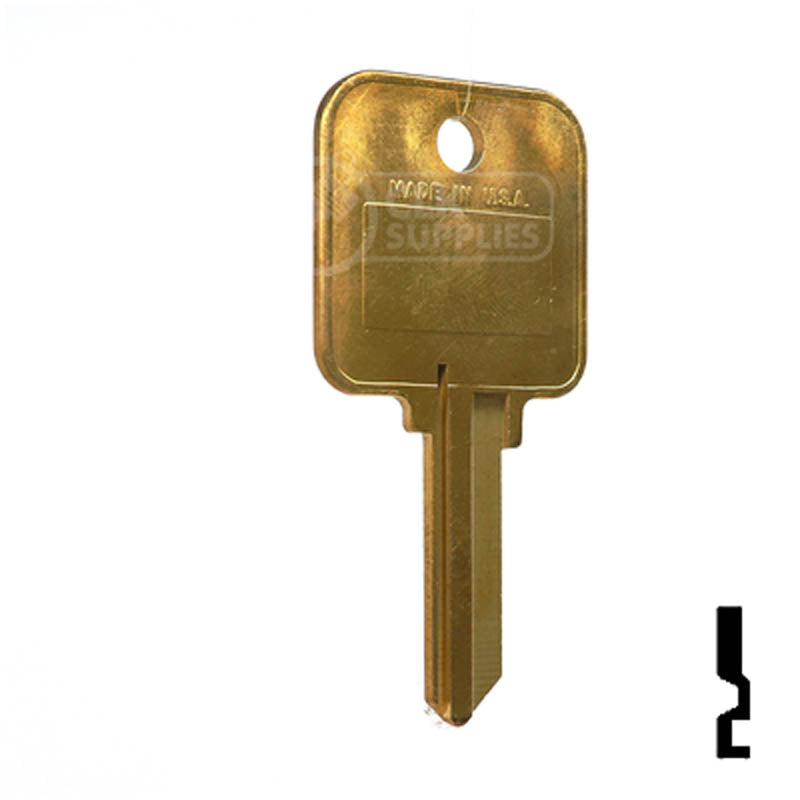 Uncut Hotel Head Key Blank | Weiser | WR3, WR5 Residential-Commercial Key Ilco