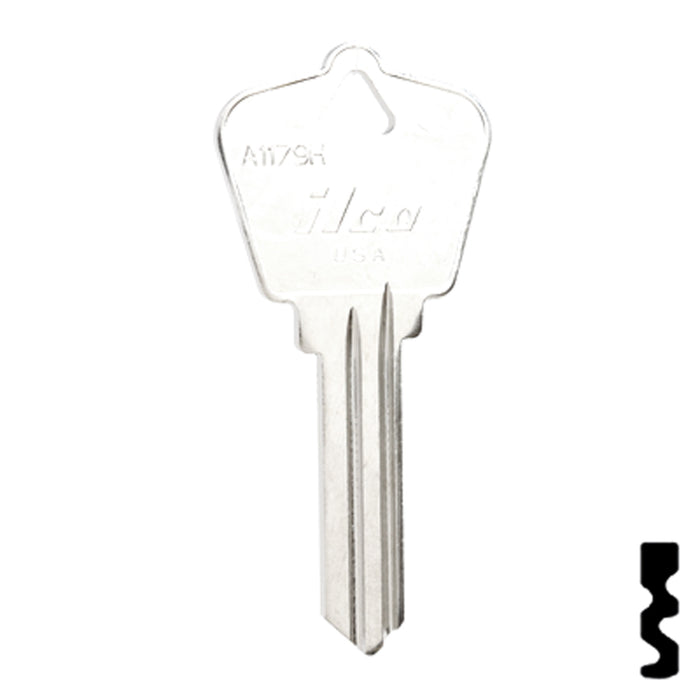 Uncut Key Blank | Arrow | A1179H Residential-Commercial Key Ilco